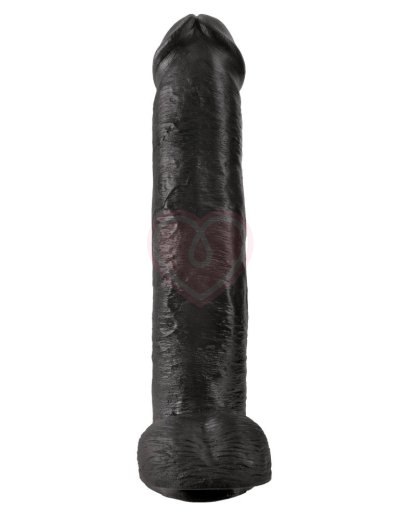 Фаллоимитатор-гигант с присоской King Cock with Balls 40 см черный фото 4