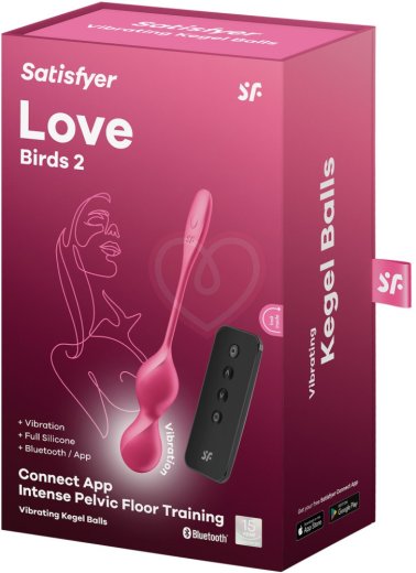 Вагинальные шарики с вибрацией Satisfyer Love Birds 1 красные фото 2