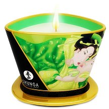 Массажное аромамасло в виде свечи Shunga Exotic Green Tea Зелёный чай 170 мл