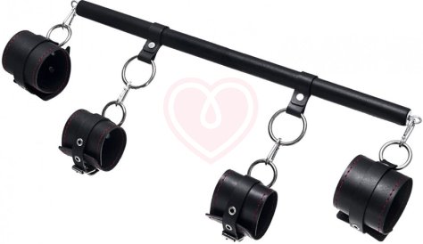 Бандажный набор с 4 точками фиксации Pecado BDSM черный фото 2