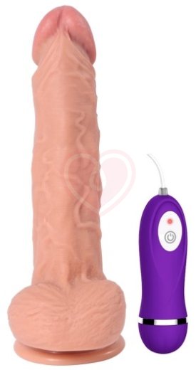 Реалистичный вибратор с двойной текстурой Real Dual Layer 23 см фото 2