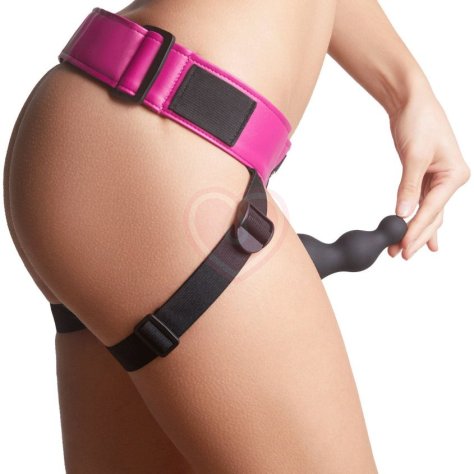 Трусики для страпона Strap-On-Me Curious Harness One Size фуксия фото 3