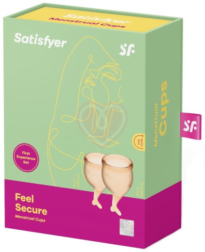 Набор из 2 менструальных чаш с хвостиком Satisfyer оранжевый фото 2