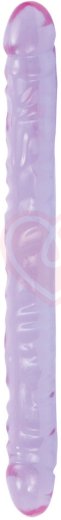 Двухсторонний фаллоимитатор Crystal Jellies 45 см фиолетовый фото 1