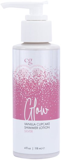 Мерцающий лосьон для тела CG Glow Vanilla Cupcake Shimmer Lotion с серебряными блестками и запахом в фото 1
