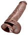 Фаллоимитатор на присоске с мошонкой King Cock with Balls 28 см коричневый фото 3
