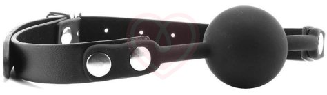Кляп с шариком из силикона Ouch! Silicone Ball Gag чёрный фото 1