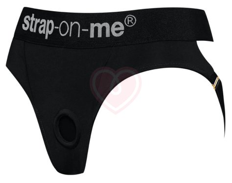 Трусики для страпона Strap-On-Me Lingerie Harness Heroine чёрные фото 2