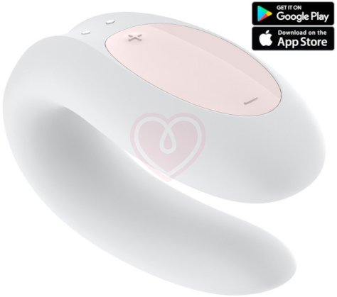 Вибратор для пар с управлением от приложения Satisfyer Double Joy белый фото 1
