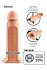 Реалистичный фаллопротез Silicone Hollow Extension 20 см телесный фото 3