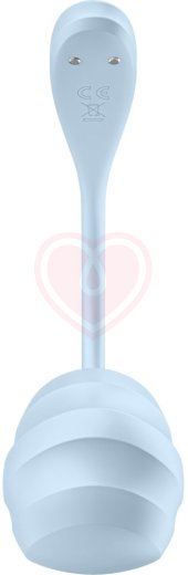 Виброяйцо Satisfyer Smooth Petal с управлением со смартфона голубое фото 5