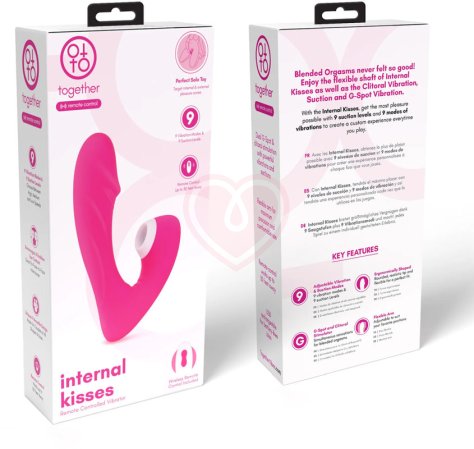 Вакуумно-волновой стимулятор Internal Kisses Together розовый фото 2