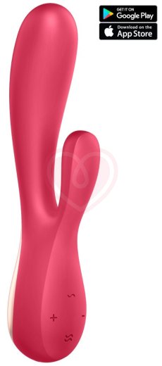 Вибратор со стимулятором клитора Satisfyer Mono Flex с приложением красный фото 1