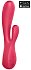 Вибратор со стимулятором клитора Satisfyer Mono Flex с приложением красный фото 1