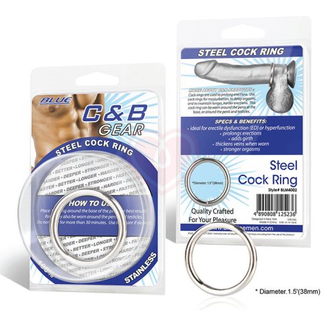 Стальное эрекционное кольцо Stell Cock Ring диаметр 4,3 см фото 3