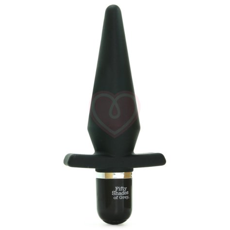 Анальная пробка с вибрацией '50 оттенков серого' Delicious Fullness Vibrating Butt Plug фото 1