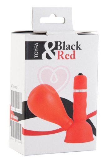 Помпа для сосков с вибрацией ToyFa Black&Red красная фото 2