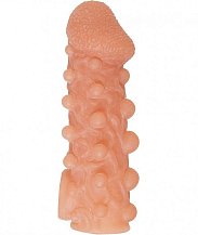Насадка с шариками и отверстием для мошонки Kokos Cock Sleeve CS010-M