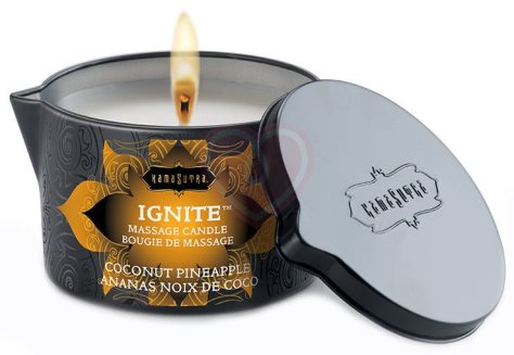 Массажное масло-свеча KamaSutra Ignite Coconut Pineapple Ананас и кокос 170 г фото 1