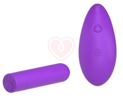 Вибропуля с пультом Rechargeable Remote Control Bullet фиолетовые фото 1