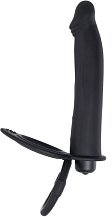Насадка для двойного проникновения с вибропулей Toyfa Double Penetration Vibration чёрная