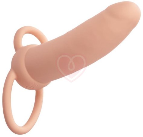 Насадка для двойного проникновения с вибрацией Thick Dual Penetrator телесная фото 6