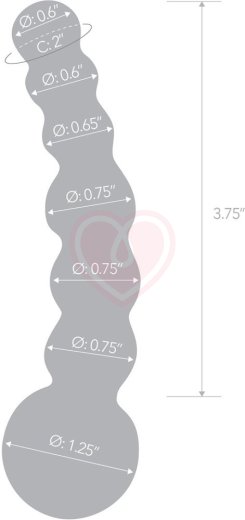 Стеклянный стимулятор Glas Beaded Dildo фото 5