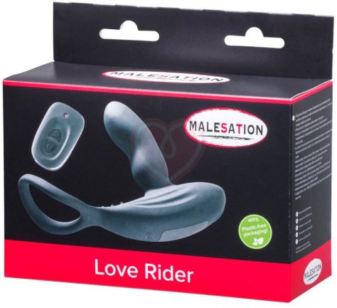 Стимулятор простаты с эрекционным кольцом и пультом Malesation Love Rider фото 3