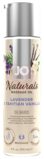 Ароматное массажное масло System Jo Naturals Lavender & Tahitian Vanilla лаванда и ваниль 120 мл фото 1