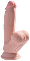 Фаллоимитатор с увеличенной мошонкой King Cock Plus 7 Triple Density 21,5 см