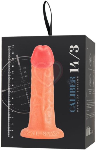 Реалистичный фаллоимитатор на присоске RealStick Caliber 14-3 телесный фото 6