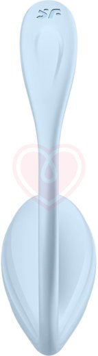 Виброяйцо Satisfyer Smooth Petal с управлением со смартфона голубое фото 3
