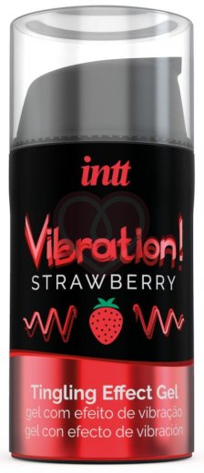 Стимулирующий гель со вкусом клубники Intt Vibration! Strawberry 15 мл фото 1
