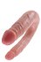 Двухсторонний фаллоимитатор King Cock U-Shaped Double малый телесный фото 2