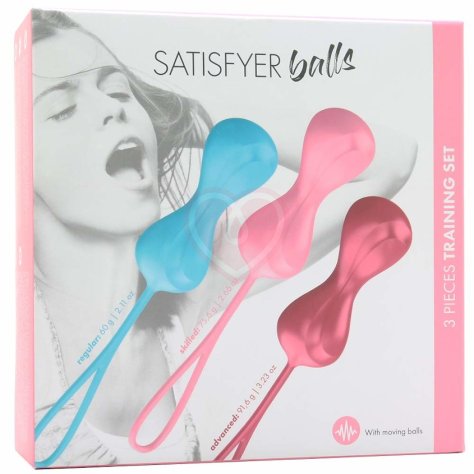 Набор из 3 вагинальных шариков со смещённым центром Satisfyer Balls Vibration фото 3