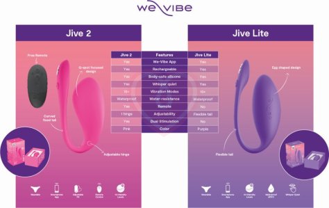 Вибратор We-Vibe Jive Lite с дистанционным управлением фиолетовый фото 2