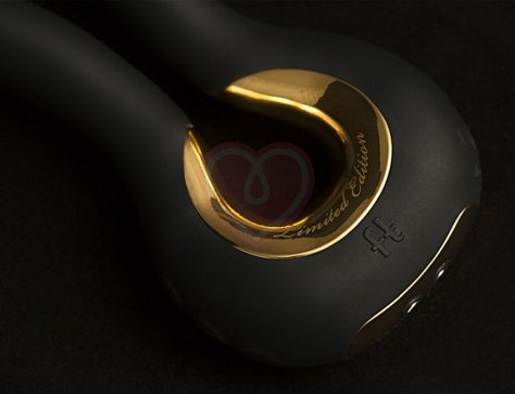 Вибратор с золотым покрытием Gvibe Mini Gold чёрный фото 2