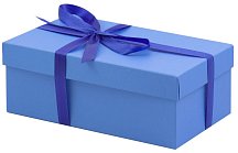Подарочная коробка 19х12 см голубая