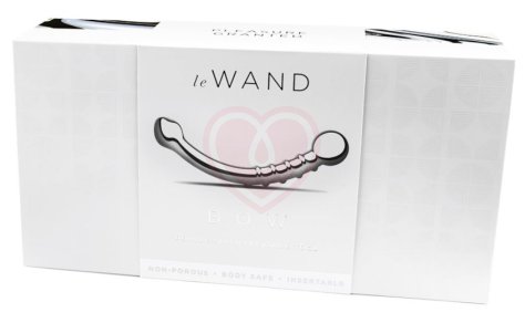 Изогнутый фаллоимитатор из стали с рельефом Le Wand Bow фото 5