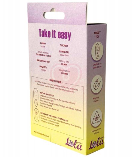 Вибратор в трусики с пультом Take it Easy Joy бордовый фото 4