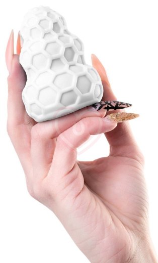 Рельефный мини-мастурбатор A-Toys Flaff 8 см белый фото 6