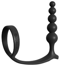 Анальные шарики с эрекционным кольцом Ass-gasm Cockring Anal Beads