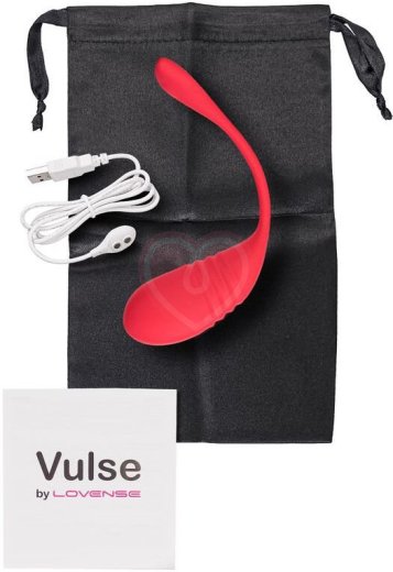 Виброяйцо с фрикциями и управлением со смартфона Vulse Lovense красное фото 5