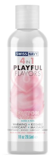 Согревающий лубрикант 4 в 1 Swiss Navy Playful Flavors Сладкая вата 29,5 мл фото 1