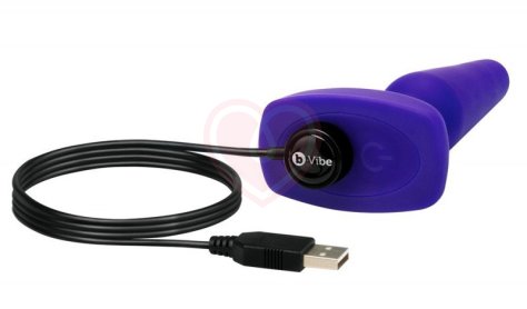 Анальная вибропробка b-Vibe trio с 3 моторчиками фиолетовая фото 4