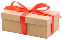 Подарочная коробка Карамель 19х12 см жёлтая