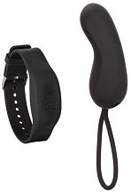 Виброяйцо с управлением через браслет Wristband Curve черное