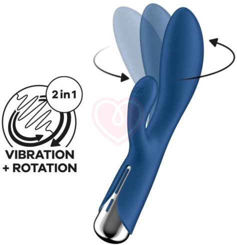 Вибратор-кролик с ротацией Satisfyer Spinning Rabbit 1 синий фото 3
