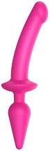 Двусторонний фаллоимитатор Strap-On-Me Switch Plug-In Semi-Realistic Dildo L розовый