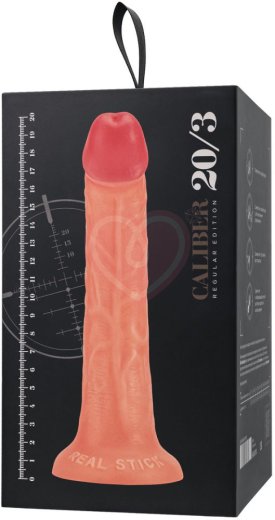 Реалистичный фаллоимитатор на присоске RealStick Caliber 20-3 телесный фото 6